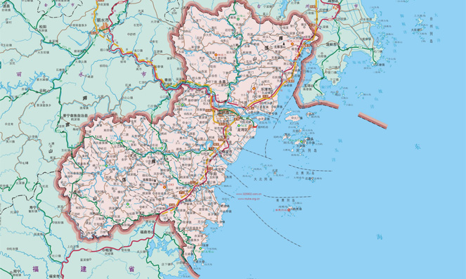 Map of Wenzhou
